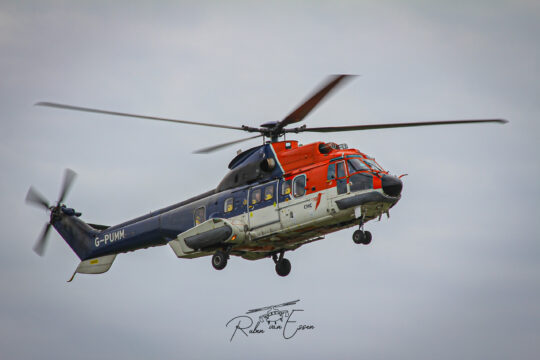 Canadian Helicopter Corporation Super Puma inbound Den Helder Airport/ Naval Air Station De Kooy.