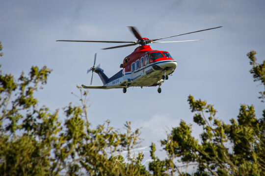 Canadian Helicopter Corporation AW139 inbound Den Helder Airport/ Naval Air Station De Kooy.