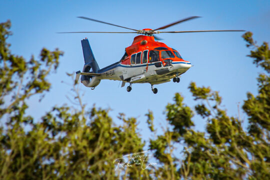 Canadian Helicopter Corporation AS-365 Dauphin inbound Den Helder Airport/ Naval Air Station De Kooy.